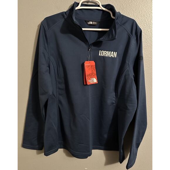 The North Face Women Plus Size 2X Blue 1/4 Zip Long Sleeve Embroidered “Lorman” - Picture 1 of 9